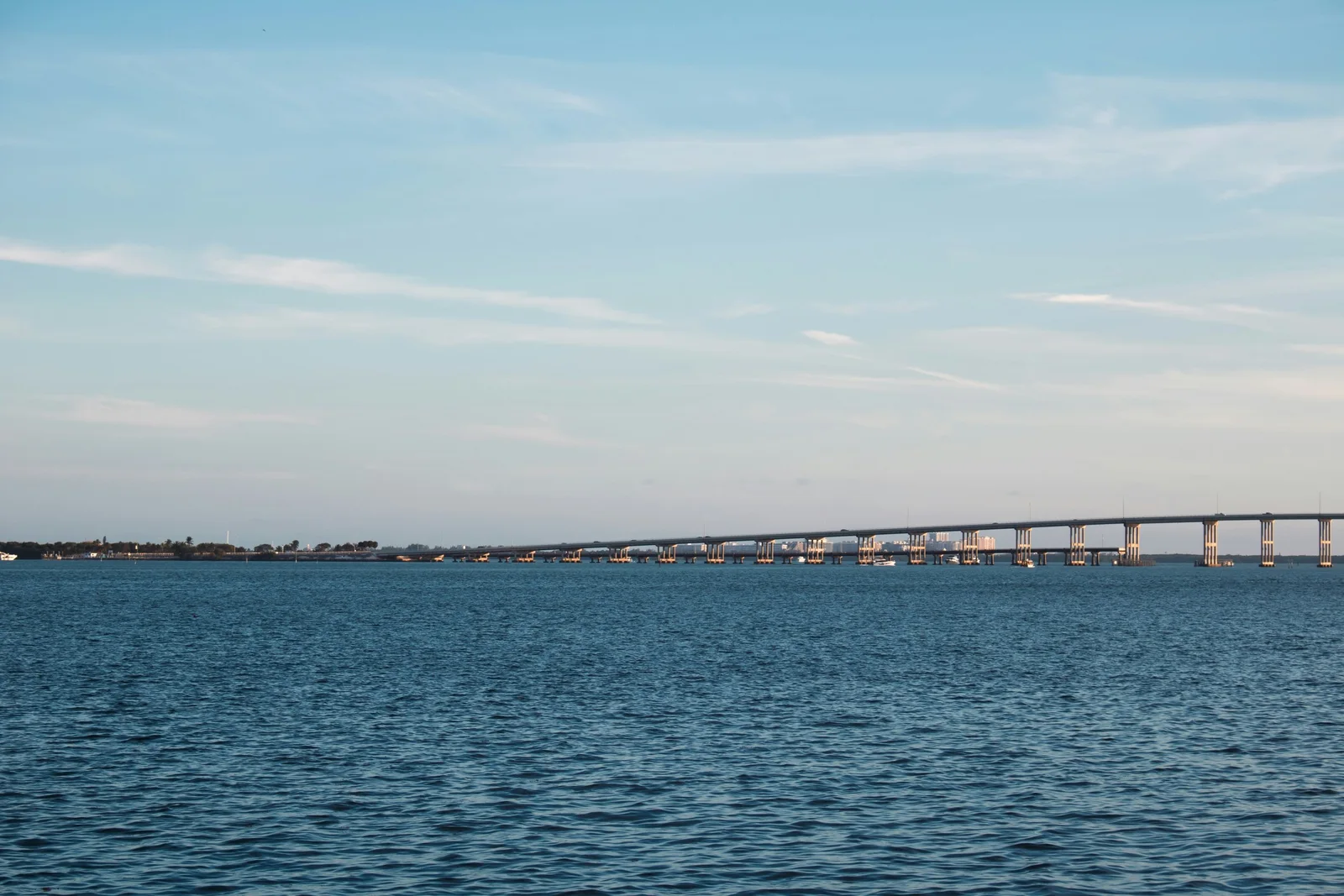Rickenbacker Causeway bridge crossing Biscayne Bay