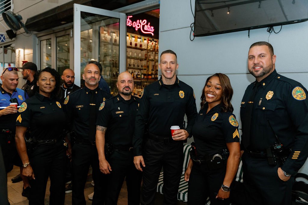 Chief Edwin Lopez with Miami PD colleagues at BHA’s Summer Breakfast Briefing