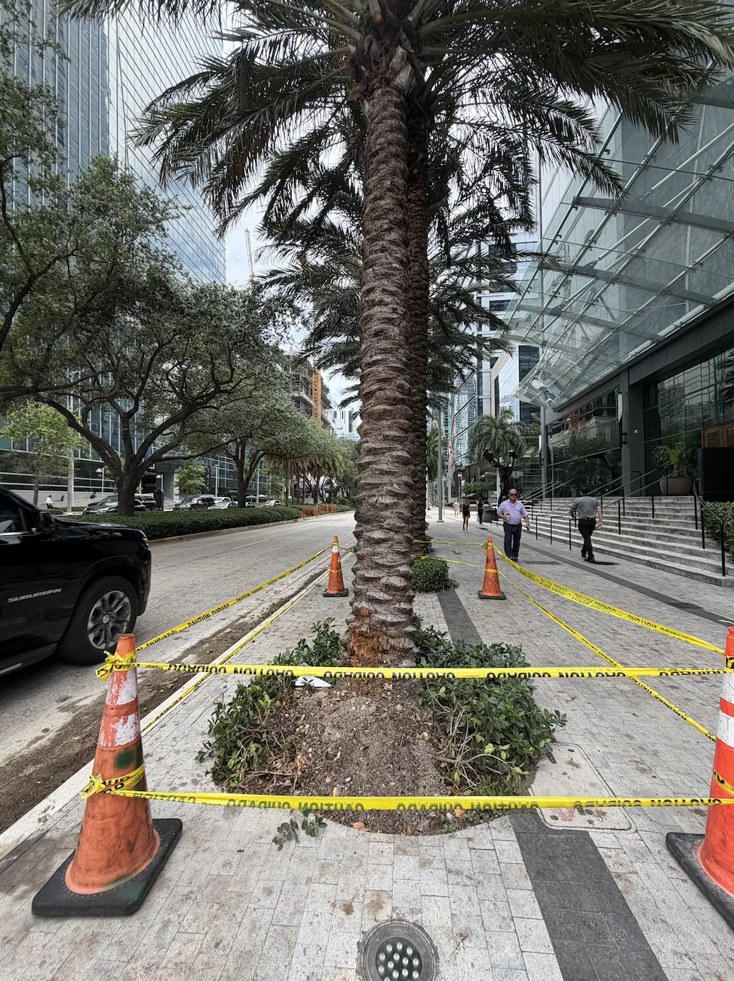 Crash scene near Brickell Avenue and SE 15th Road