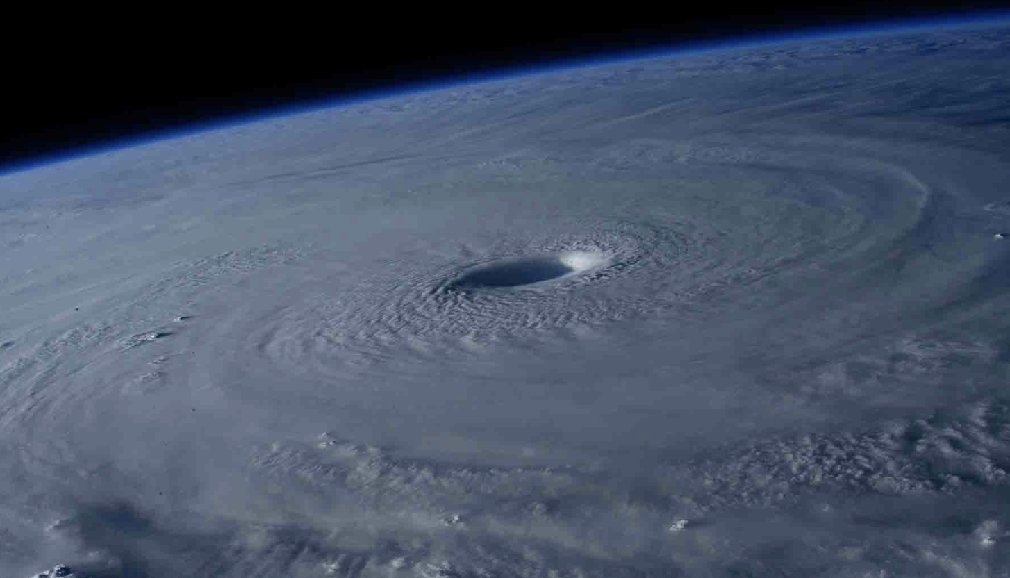 Hurricane viewed from orbit