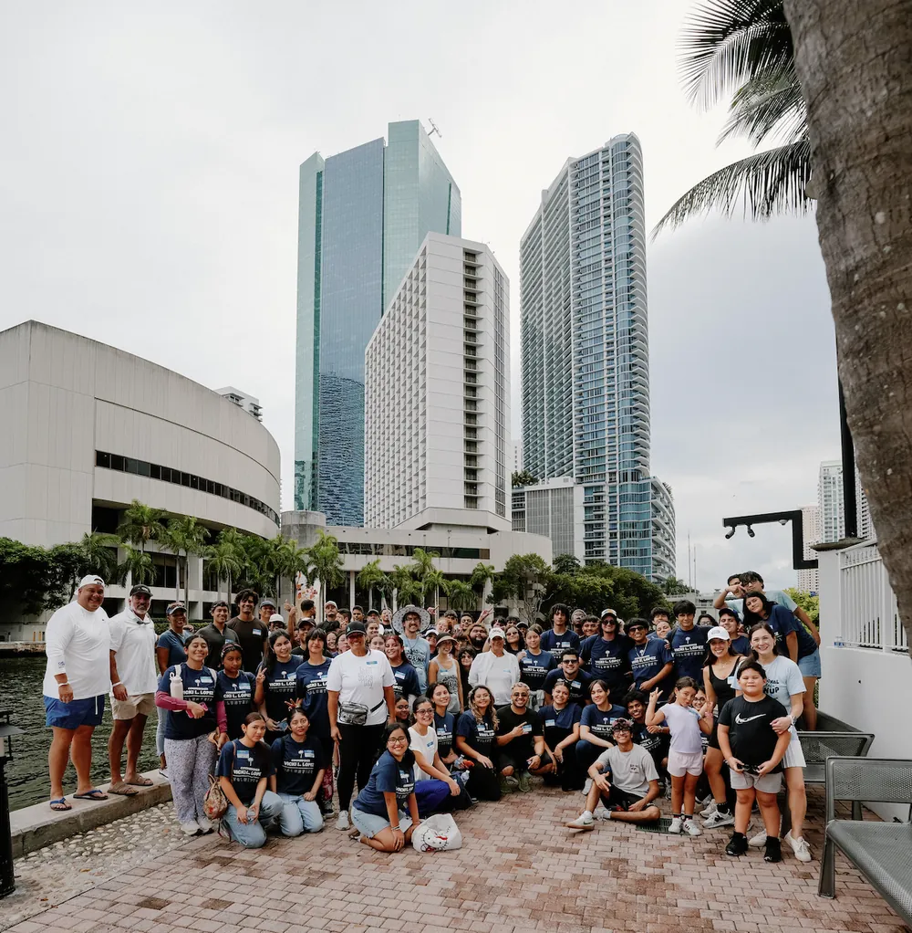 BHA neighbors volunteering together near the Brickell waterfront